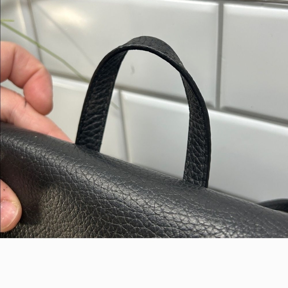 Kate Spade Black Leather Drawstring Backpack - Picture 5 of 13